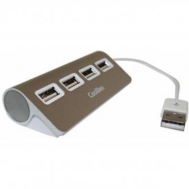 Hub USB CoolBox COO-HU4ALU2 Zilverkleurig