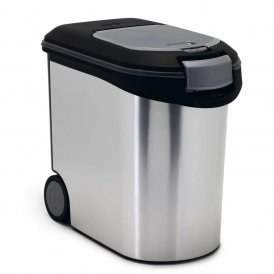 Curver Hundmatsburk i metall Silvrig polypropen 35 L 12 kg silver
