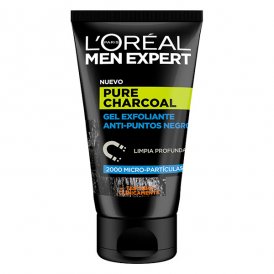 Ansikts eksfoliator Pure Charcoal L'Oreal Make Up Men Expert (100 ml) 100 ml