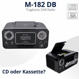 Muse Radio-kasettisoitin M182RDC Musta