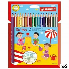 Stabilo Fargeblyanter TRIO THICK Flerfarget 18 Deler (6 enheter) Tre