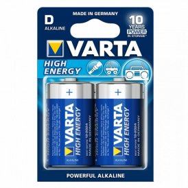 Batteri Varta LR20 D 2UD 1,5 V 16500 mAh High Energy (2 pcs) 2 Ah 1,5 V 2 Deler (10 enheter)
