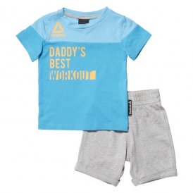 Sports Outfit for Baby Reebok G ES Inf SJ SS Sininen Harmaa