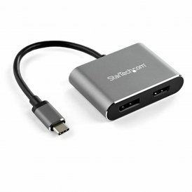 Startech USB C - HDMI/DisplayPort Adapteri CDP2DPHD 4K Ultra HD Harmaa Alumiini