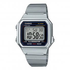 Casio Unisex kellot B650WD-1AEF Musta Hopeinen (Ø 41 mm) Ruostumaton teräs