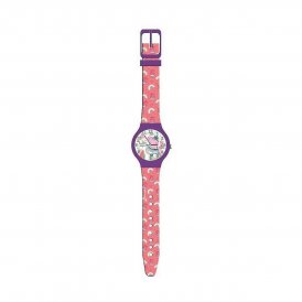 Cartoon Pikkulasten kellot Peppa Pig 482625 - TIN BOX (Ø 32 mm) Silikoni