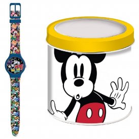 Mickey Mouse Pikkulasten kellot - TIN BOX Ø 33 mm Muovi