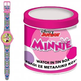 Minnie Mouse Pikkulasten kellot - TIN BOX Ø 33 mm Muovi
