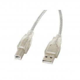 USB A - USB B kaapeli Lanberg CA-USBA-12CC-0050-TR Läpinäkyvä 5 m (5 m)
