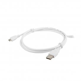 Kabel Micro USB Lanberg CA-USBM-10CC-0010-W Hvit 480 Mb/s