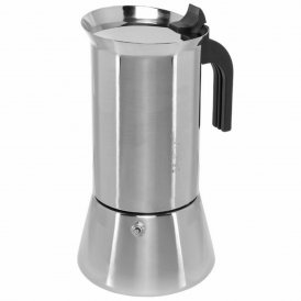 Bialetti Vanhanaikainen Italialainen Mokkapannu Hopeinen Puu Ruostumaton teräs