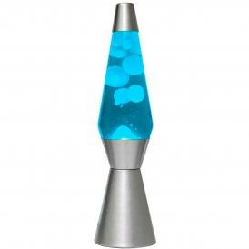 Laavalamppu iTotal Kristalli Sininen Valkoinen Muovinen 40 cm