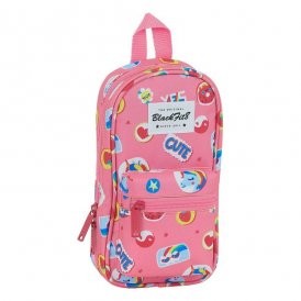 Pencil Case Backpack BlackFit8 Cute Rosa (33 Deler)