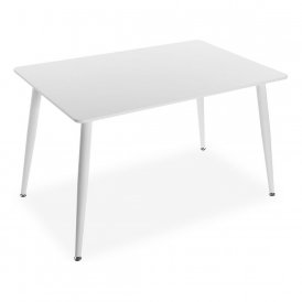 Ruokapöytä Versa Anika Valkoinen Metalli Puu MDF (80 x 75 x 120 cm)