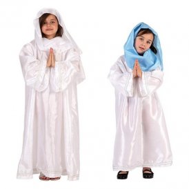 Verkleidung für Kinder DISFRAZ VIRGEN 2 ST. 10-12 Weiß Weihnachten 10-12 Jahre Jungfrau (10-12 Months)