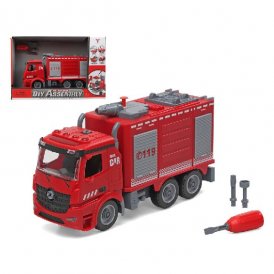 Feuerwehrauto mit Licht und Sound Diy Assembly 37 x 25 cm (37 x 25 cm)