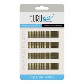 Haarspangen Eurostil TP-8423029012472_2522_Vendor 70 mm Bronze Wellpappenanlage (24 pcs)
