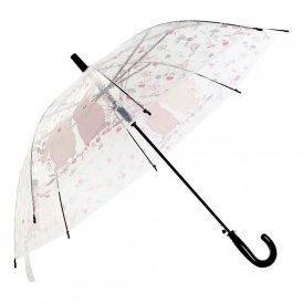 Paraply DKD Home Decor Rosa Gjennomsiktig Rustfritt stål PoE