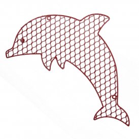 Maalaus Delfiini 41,91 x 27,31 cm Punainen Metalli