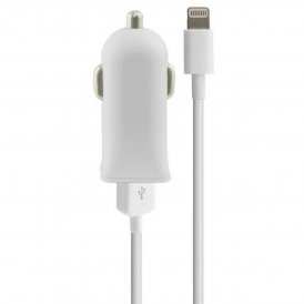 USB-Autolaturi + MFi Sertifioitu Lightning Kaapeli Contact Apple-compatible 2.1A