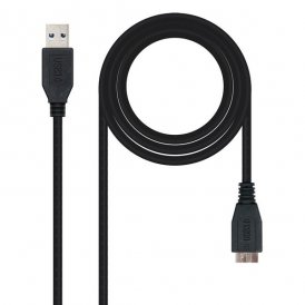 USB 3.0 A - Micro USB B kaapeli NANOCABLE 10.01.110-BK Musta