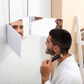 Kylpyhuoneen peili LED-valolla ja 360 asteen näkymällä SelfKut InnovaGoods