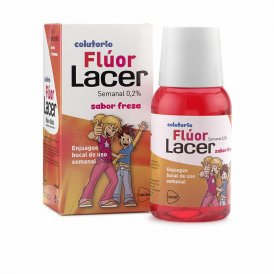 Lacer Munvatten Flúor 100 ml Junior Fluor Jordgubbe