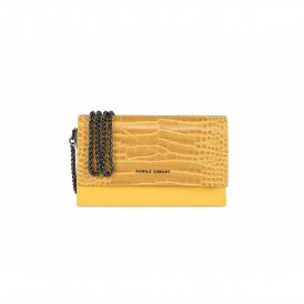 Naisten Käsilaukku Laura Ashley DUDLEY-CROCO-YELLOW Keltainen 22 x 12 x 5 cm