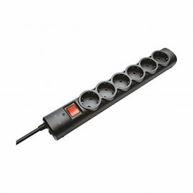 Trust Schuko 6-suuntainen haaroitusadapteri 21059 230 V Musta