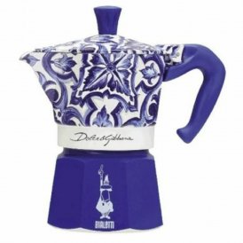 Bialetti Vanhanaikainen Italialainen Mokkapannu MOKA D&G sininen MEDIT. 6T Sininen Alumiini 6 Kupit
