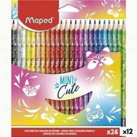 Kleurpotloden Maped Mini Cute Multicolour 24 Onderdelen (12 Stuks)