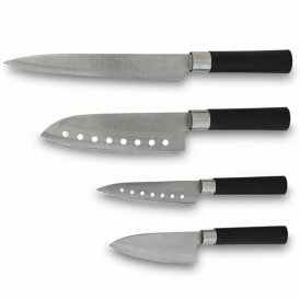 Cecotec Veitsisetti Santoku Musta Ruostumaton teräs Hiilikuitu (4 pcs)