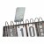 DKD Home Decor Pöytäkalenteri Valkoinen Musta 34 x 13 21 cm Metalli