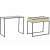 Setti 2 pientä pöytää DKD Home Decor Metalli Rottinki (60 x 30 x 50 cm)