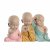 DKD Home Decor Koristehahmo Sininen Pinkki Keltainen Hartsi Munkki (8 x 5, 5 12, 7 cm) (3 osaa)