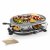 Princess Raclette 8 Oval Stone Grill Party Musta Harmaa