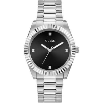 Guess Miesten rannekellot GW0542G1 (Ø 42 mm) Musta Ruostumaton teräs