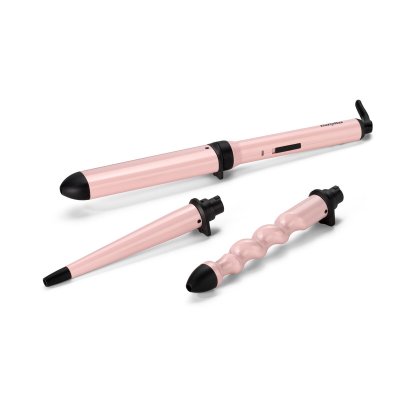 Babyliss Kiharrusrauta Curl and Wave Trio Keraaminen Pinkki Vaaleanpunainen
