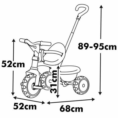 Smoby Kolmipyörä Be move beige Metalli