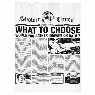 Gelco Suihkuverho Gazette Musta PEVA 180 x 200 cm