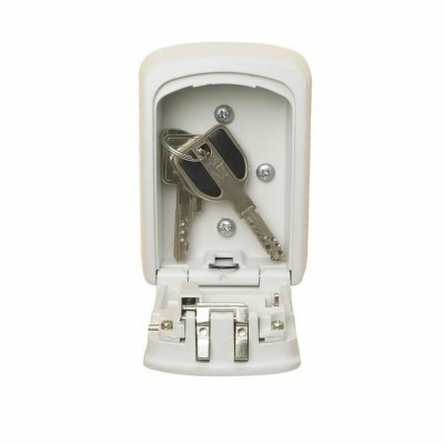 Master Lock Tallelokero 5401EURDCRM Avaimet Valkoinen Harmaa Metalli Alumiini 8 x 3 12 cm