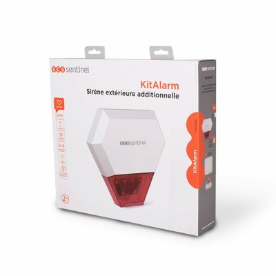 SCS SENTINEL Hälytyssireeni Ulkopuoli Valkoinen