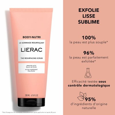 Lierac Vartalon kuorinta-aine BODY-NUTRI Uudistava Valkoinen