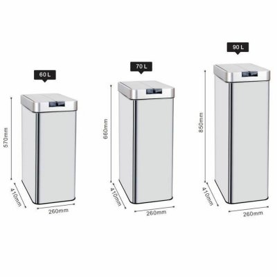 Kitchen Move Jäteastia Harmaa 60 L Ruostumaton teräs