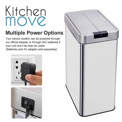Kitchen Move Jäteastia Harmaa 60 L Ruostumaton teräs