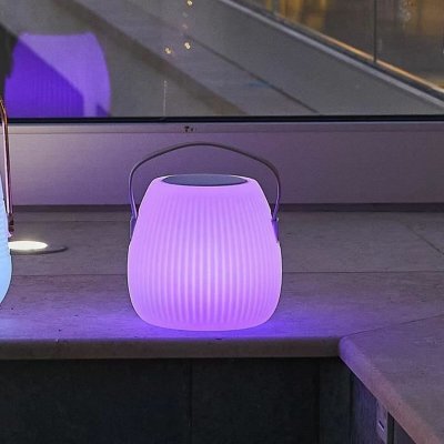Lumisky Bluetooth-kaiutin LED-valolla 5 W Valkoinen Metalli