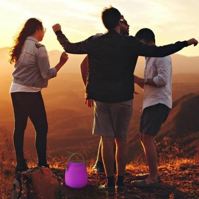 Lumisky Bluetooth-kaiutin LED-valolla 5 W Valkoinen Metalli