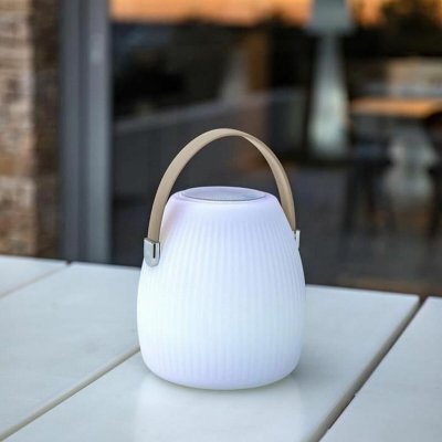 Lumisky Bluetooth-kaiutin LED-valolla 5 W Valkoinen Metalli