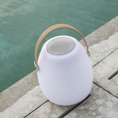 Lumisky Bluetooth-kaiutin LED-valolla 5 W Valkoinen Metalli