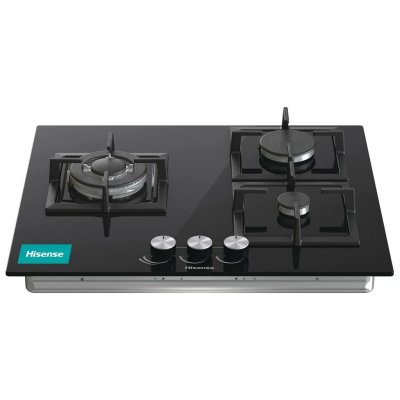 Hisense Kaasukäyttöinen keittolevy GG633B 60 cm 3F Musta Lasi